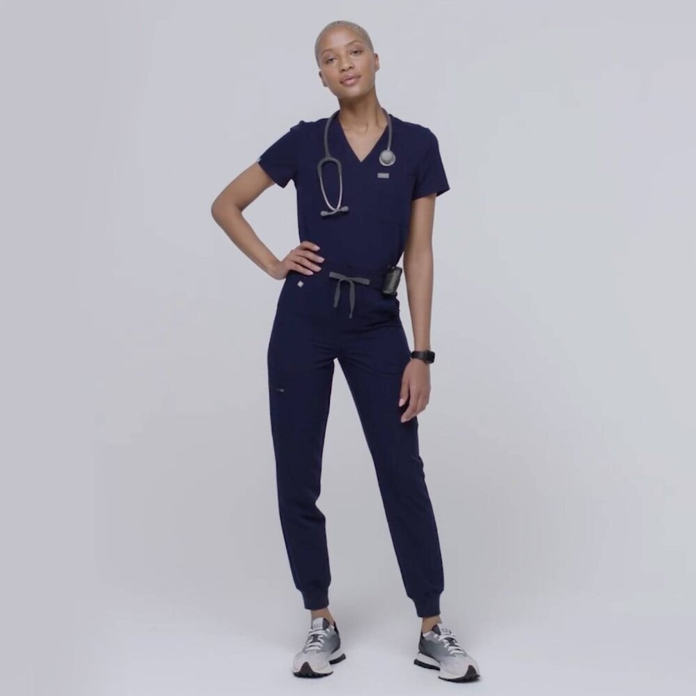Figs Scrub Set in Navy